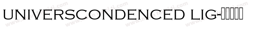 universcondenced lig字体转换